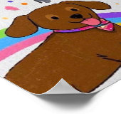 Spielende Hunde Welpen Poster (Ecke)