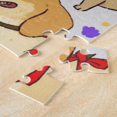 Spielende Hunde Welpen Puzzle (Seite)