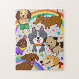 Spielende Hunde Welpen Puzzle