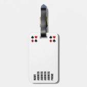 Spielende Karten-Anzüge Gepäckanhänger (Rückseite vertikal)