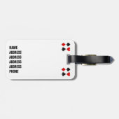 Spielende Karten-Anzüge Gepäckanhänger (Rückseite horizontal)