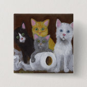 Spielende Kätzchen Button (Vorderseite)