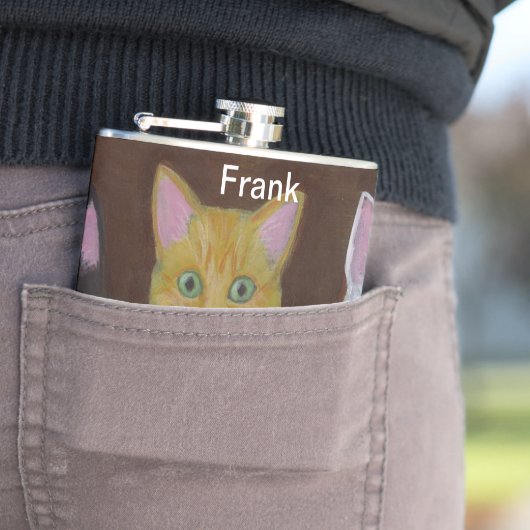 Spielende Kätzchen Flachmann (Beispiel)