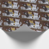Spielende Kätzchen Geschenkpapier (Ecke)