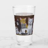 Spielende Kätzchen Glas (Rückseite)