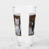 Spielende Kätzchen Glas (Links)