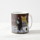 Spielende Kätzchen Kaffeetasse (VorderseiteRechts)