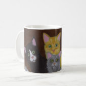 Spielende Kätzchen Kaffeetasse (Vorderseite Links)