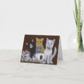 Spielende Kätzchen Karte (Vorderseite)