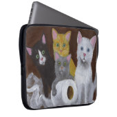 Spielende Kätzchen Laptopschutzhülle (Vorne Rechts)