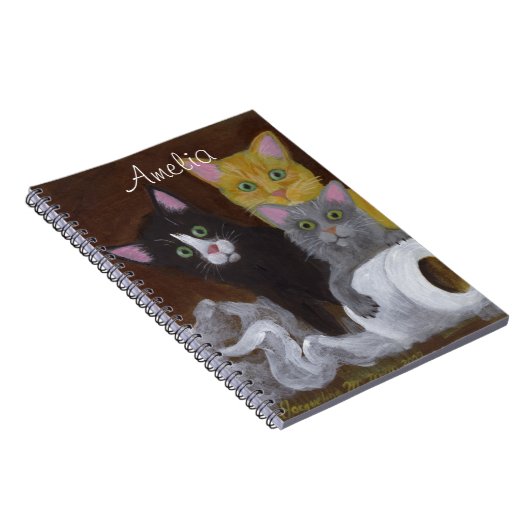 Spielende Kätzchen Notizblock (Rechte Seite)