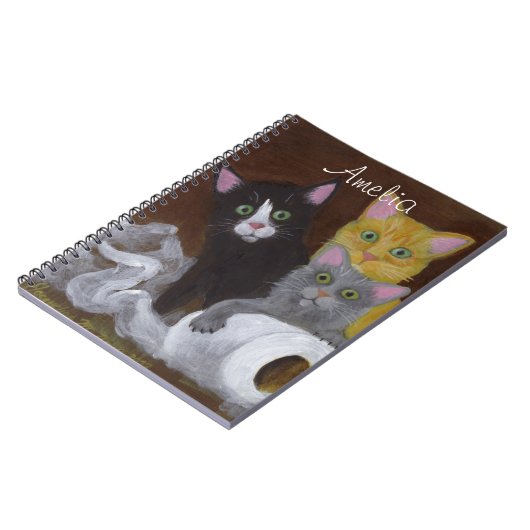 Spielende Kätzchen Notizblock (Linke Seite)