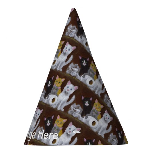 Spielende Kätzchen Partyhütchen (Rechts)