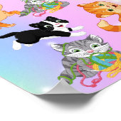 Spielende Kätzchen Poster (Ecke)