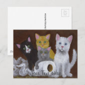 Spielende Kätzchen Postkarte (Vorne/Hinten)