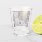 Spielende Kätzchen Schnapsglas (Rückseite)