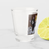 Spielende Kätzchen Schnapsglas (Links)