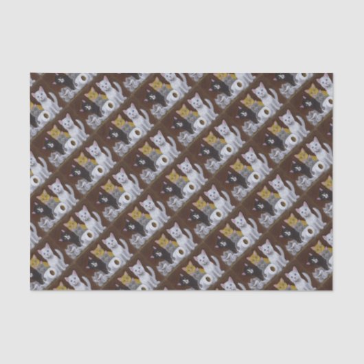 Spielende Kätzchen Seidenpapier (Vorderseite)