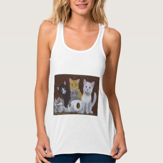 Spielende Kätzchen Tank Top (Vorderseite)