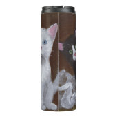 Spielende Kätzchen Thermosbecher (Rückseite)