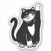 Spielende Katze Aufkleber (Vorderseite)