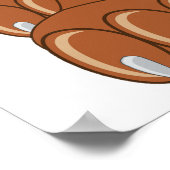 Spielende Katze mit Big Blue Eyes Fun Whimsical Ki Poster (Ecke)