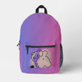 Spielende Katze mit Garn Bedruckter Rucksack