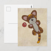 Spielende Katze Postkarte (Vorne/Hinten)