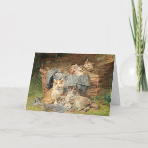 Spielende Katzen   Julius Adam the Younger Karte