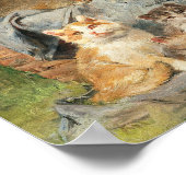 Spielende Katzen | Julius Adam the Younger Poster (Ecke)