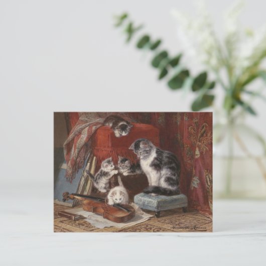 Spielende Katzen - Ronner Postkarte (Stehend Vorderseite)