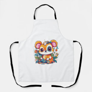 Spielende Kinder Tier T-Shirt Vektor Design mit Co Schürze