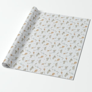 Spielende Koalas mit fliegenden Drachen Kind Kinde Geschenkpapier