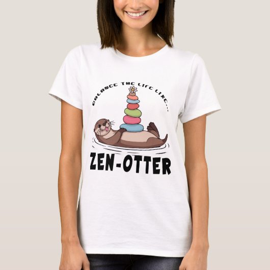 Spielende Kunst - Zen Stone Balance T-Shirt (Vorderseite)