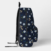 Spielende Marine und blaue Blume mit Namen Bedruckter Rucksack (Links)