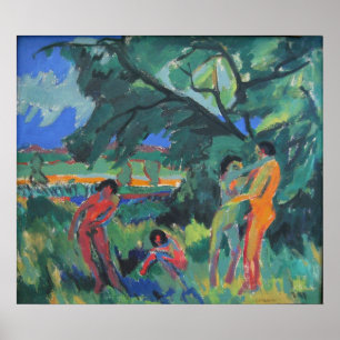 Spielende nackte Menschen Poster