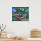 Spielende nackte Menschen Poster (Küche)