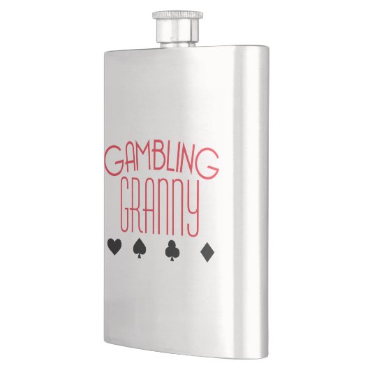 Spielende Oma Flachmann (Links)