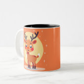 Spielende Rudolph Coffee Tasse (Vorderseite Links)