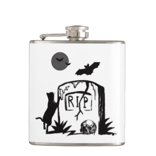 Spielende schwarze Flasche Flachmann