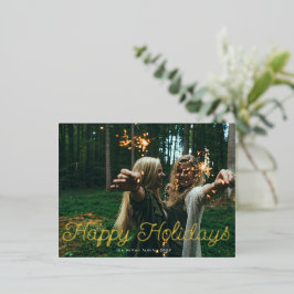 Spielende Script Foto Happy Holiday Card Folie Einladungspostkarte