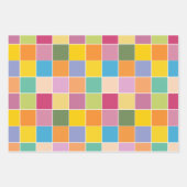Spielende Springtime-Schachbretter Geschenkpapier Set (Vorderseite)