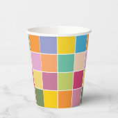 Spielende Springtime-Schachbretter Pappbecher (Links)