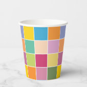 Spielende Springtime-Schachbretter Pappbecher (Vorderseite)