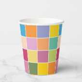 Spielende Springtime-Schachbretter Pappbecher (Rückseite)