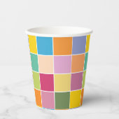 Spielende Springtime-Schachbretter Pappbecher (Vorderseite)