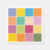 Spielende Springtime-Schachbretter Serviette (Vorderseite)