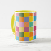 Spielende Springtime-Schachbretter Tasse (Vorderseite Links)