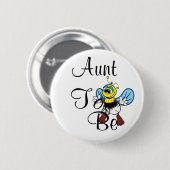 Spielende Tante zu sein Button (Vorne & Hinten)