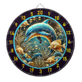 Spielende Tiefen Dolphin Dartboard Scene Dartscheibe (vorne)
